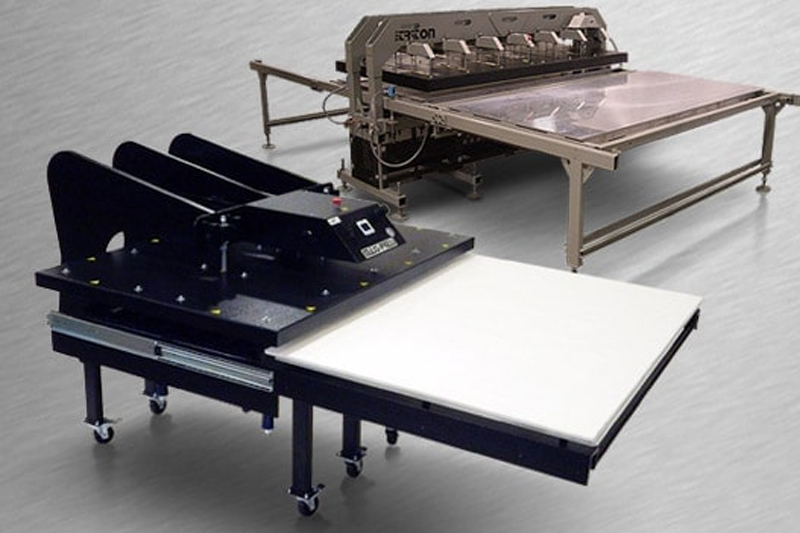 Prensa autom&aacute;ticas de formato largo para estampado de serigraf&iacute;a tipo Heat Transfer